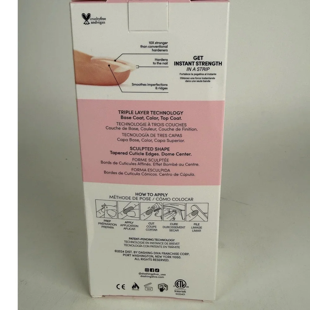 Dashing Diva Glaze LED Semi-Cured Gel Nail Strips‎ Starter Kit Pale Blush New